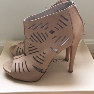BCBGeneration Nude Cutout Booties/ Sandals 8.5